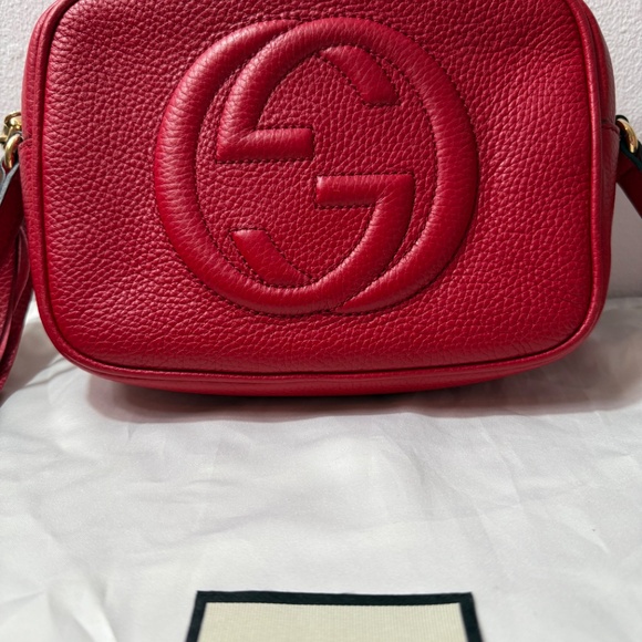 Gucci Soho Disco Crossbody Small Red Leather - Picture 9 of 16